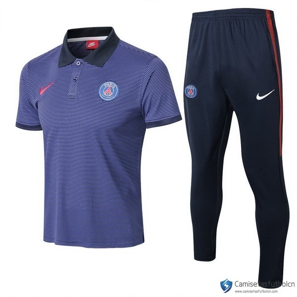 Polo Paris Saint Germain Conjunto Completo 2017-18 Azul